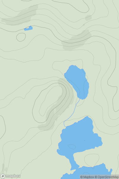 Thumbnail image for Cnoc Dubh Loch [Oban to Loch Fyne] showing contour plot for surrounding peak